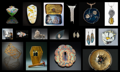 Image collage of pendants, vessels, brooches, bracelets, necklaces and earrings