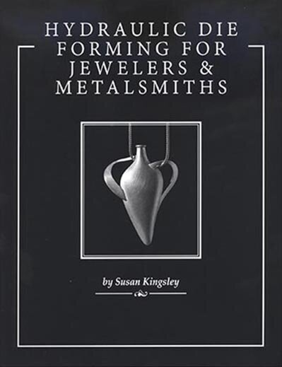 cover of hydraulic Die Forming book with a photo of a die formed amphora pendant on a silver chain